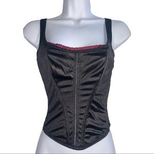 Black Bustier with Hearts